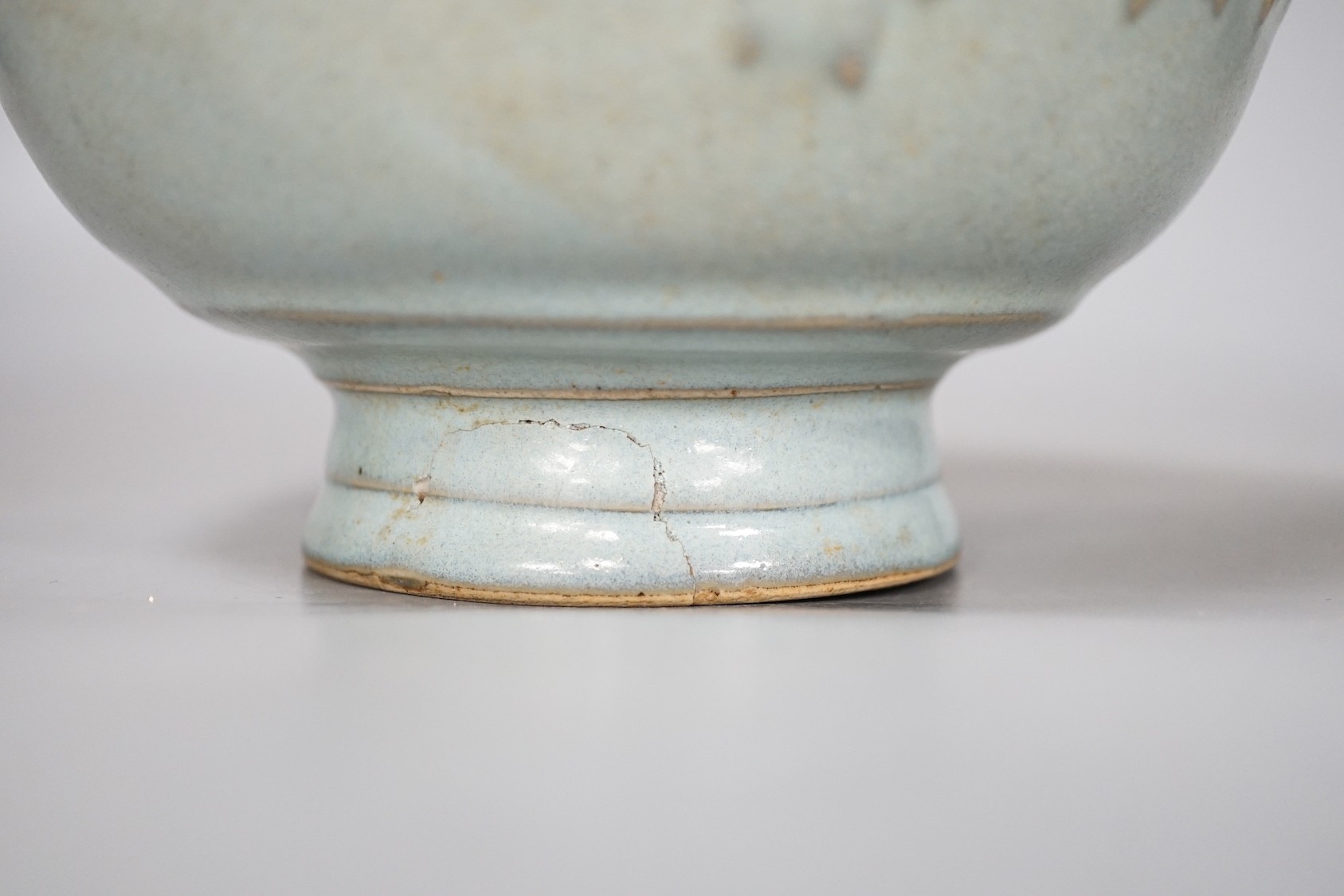 A Chinese blue Jun type bowl - 10cm tall